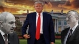 Премьер-министр Армении Никол Пашинян (слева), президент США Дональд Трамп и президент Азербайджана Ильхам Алиев (иллюстративное изображение)